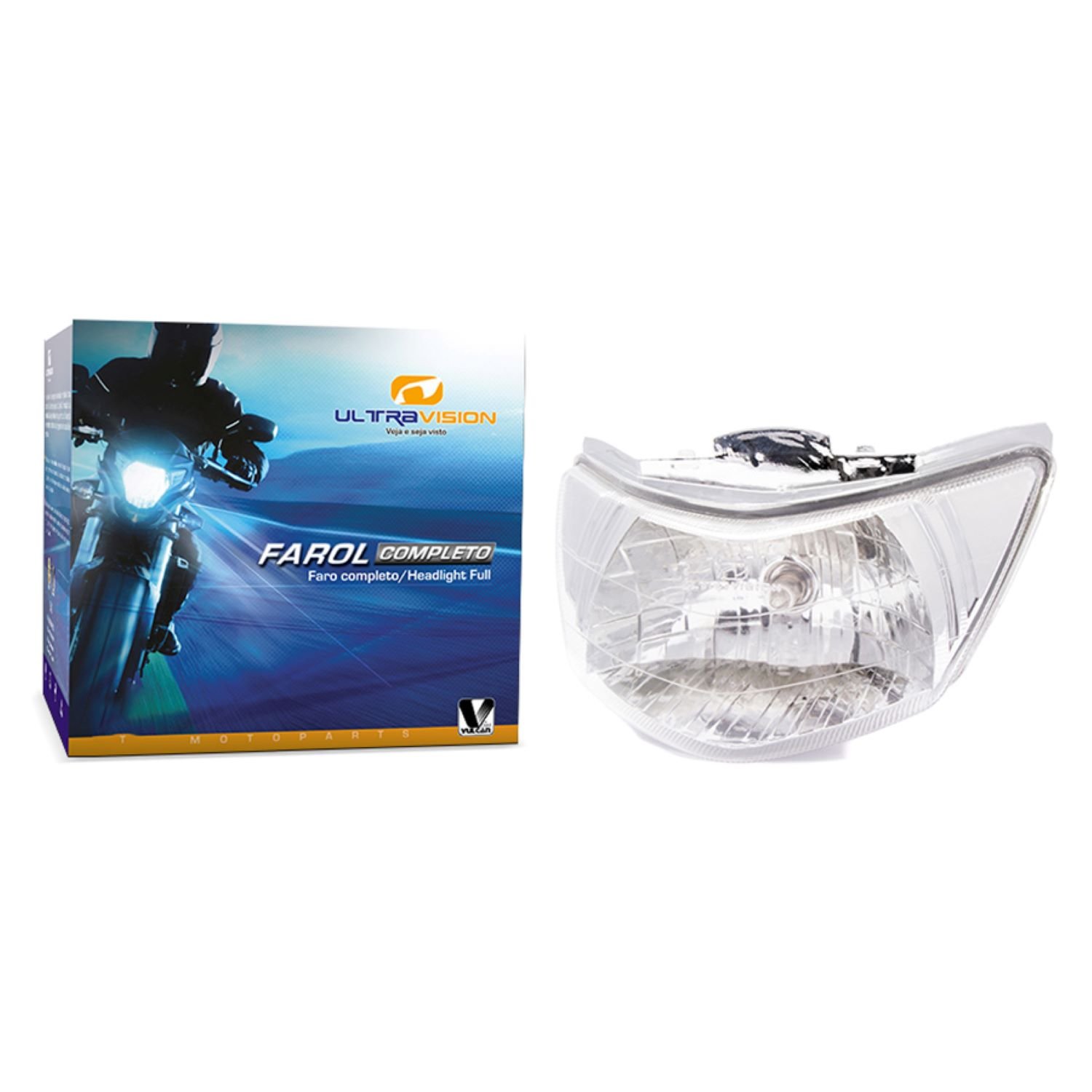 Bloco optico c/ lâmpada p/ moto honda biz 125 ks/es 06/10